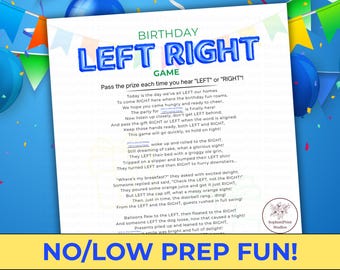Birthday Left Right Game, Teen Tween Birthday Party, Bday Party Ideas, Family Birthday Activity, Adult Birthday Party Game, Pass the Gift