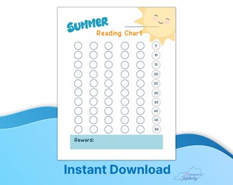 Sommer Lese Herausforderung für Kinder, Druckbare Buch Tracker, Alphabetisierung Aktivitätsdiagramm, PDF Homeschool