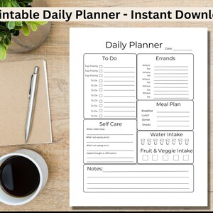 Printable Daily Planner | To Do List Tracker