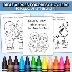 30 Preschool Christian Coloring pages | Gods Love Coloring | Church Coloring | Sunday School lesson | Church Activity | Kindergarten verse
