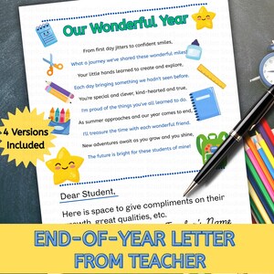 Recuerdo de preescolar / Carta del maestro / Poema del maestro / Recuerdo del aula / Carta de despedida del maestro, carta de fin de año para el estudiante de preescolar