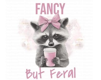 Feral Girl PNG | Raccoon Meme | Feral Girl Summer | Girls Racoon png | Funny Raccoon Design | Feral Png | Girl Trip PNG | Cute but Feral PNG