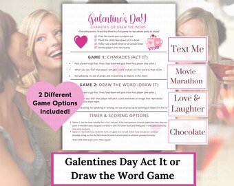 Galentines Day Party Game | Galentines Day Act It or Draw It Game | Valentines Day Game | Galentines Party Activity | Last Minute Party Game