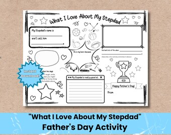 Father's Day Activity for Stepdad | What I Love About My Stepdad