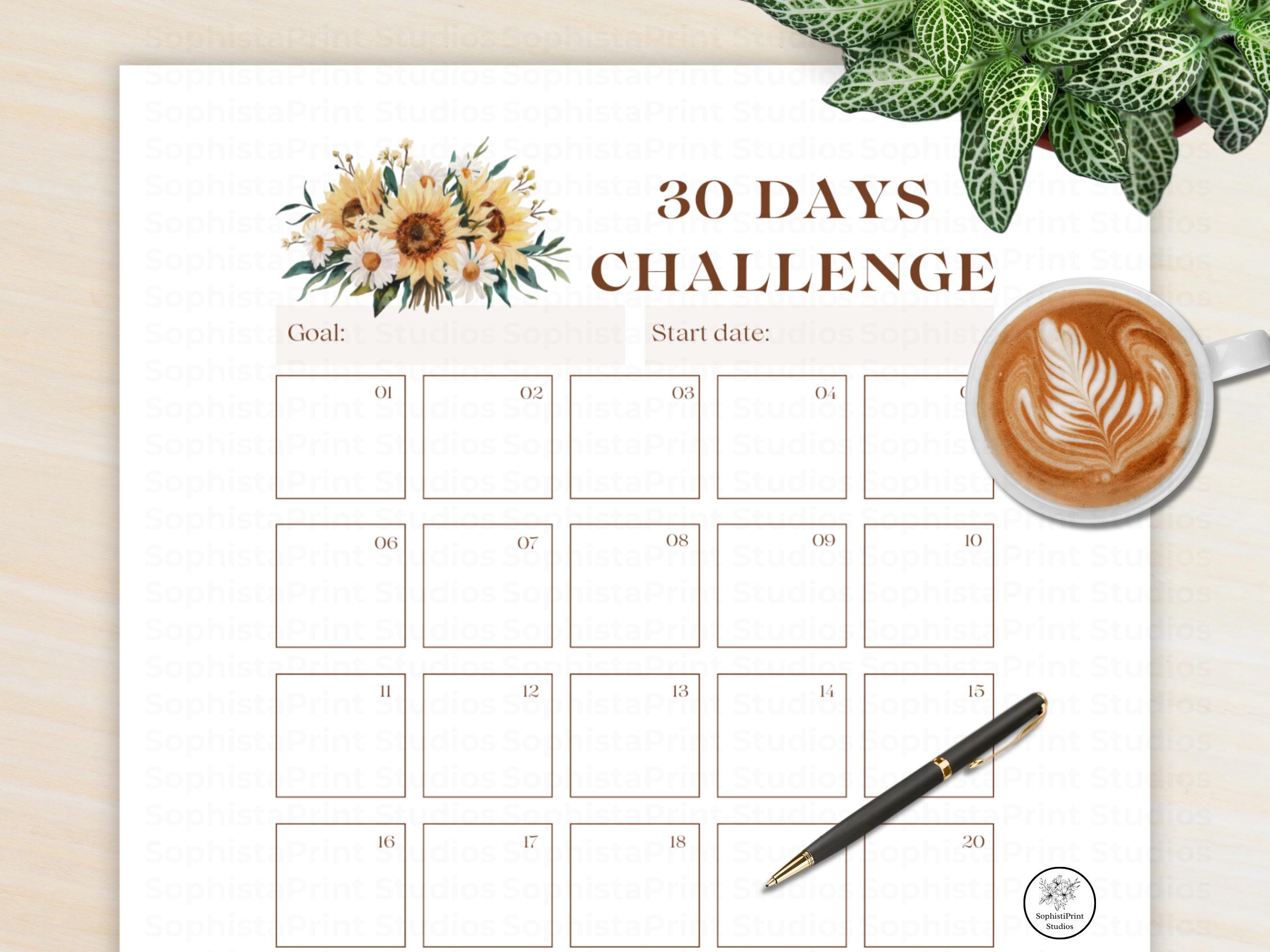 Fall Tracker Form 30 Day Challenge Sheet | 30 Day Habit Tracker | Fall Tracker | Autumn ...
