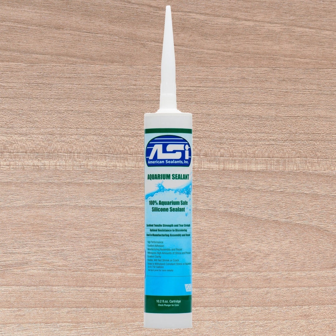 ASI Black and Clear Aquarium Silicone Sealant 10.2 Oz Fluid Cartridge