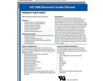 ASI 388 Clear Electronic Grade Silicone - 10.2 Oz Squeeze Tube 781360235843