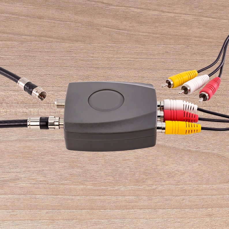 Satellitesale RF Modulator RCA Composite to RF Coaxial Converter