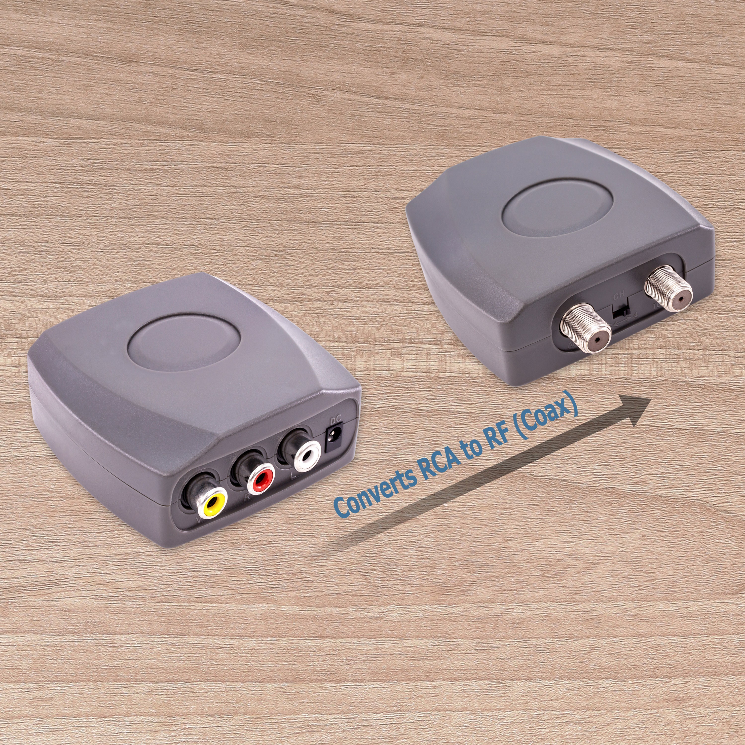 Satellitesale RF Modulator RCA Composite to RF Coaxial Converter