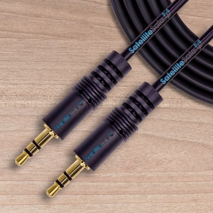 SatelliteSale Extra 3,5 mm audio-aansluiting Male naar Male Digitale Stereo Aux-kabel Universele draad PVC zwart snoer