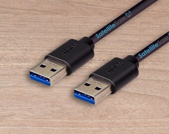 SatelliteSale Cavo USB 3.0 Maschio-Maschio Tipo A - 0,5 Metri (1,6 Ft) - Per Trasferimento Dati Fino A 5 Gbps - Plug And Play