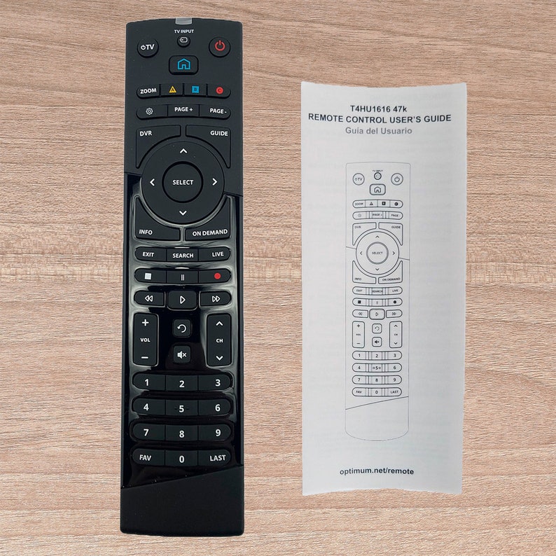 Optimum Cablevision Remote Control DVR W/ Batteries & Instructions Etsy