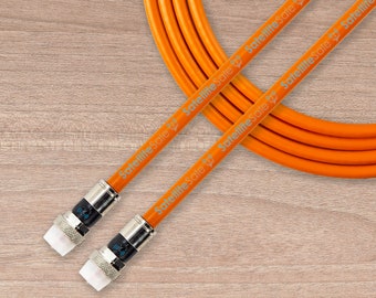 SatelliteSale Outdoor RG6 Coaxial 1800 Mhz Underground Burial Flooded Cable Polyethylene Universal Wire Orange Cord