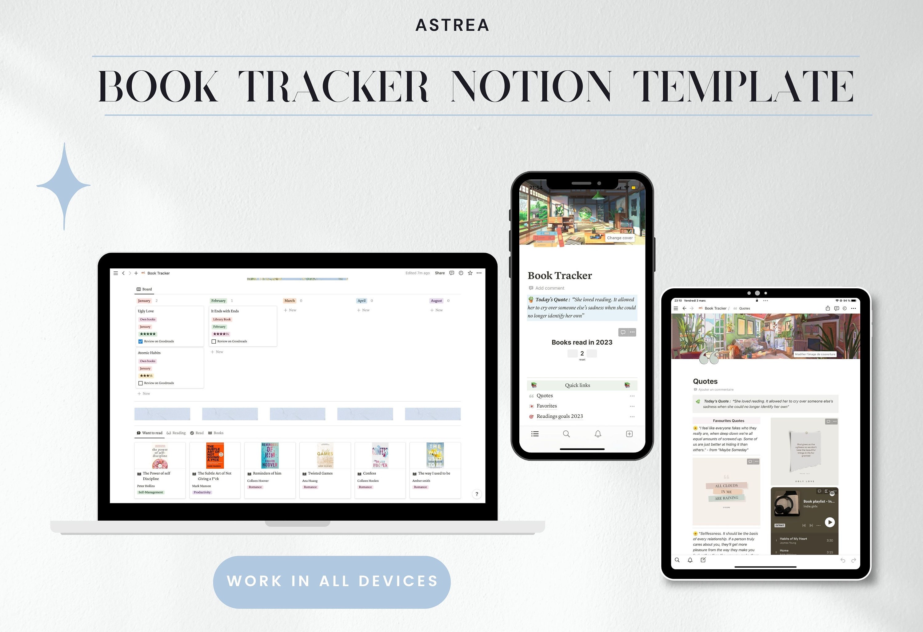 Reading Tracker & Book Tracker Notion Template L Illustration ...