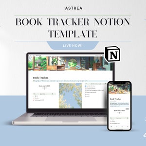 Reading Tracker & Book Tracker Notion Template l Illustration , Animation vibe, Bookshelf , Quotes page, Month by Month tracker ,