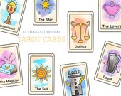 Watercolor Tarot Card Clip Art, Oracle Cards PNG, Mystic PNG