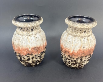 Vintage West German Fat Lava Vase Scheurich 242-22 Collector's