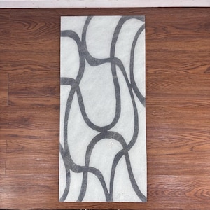 IKEA GYLLEN Wall lamp - Replacement Glass panel Only - Modern White Gray Abstract