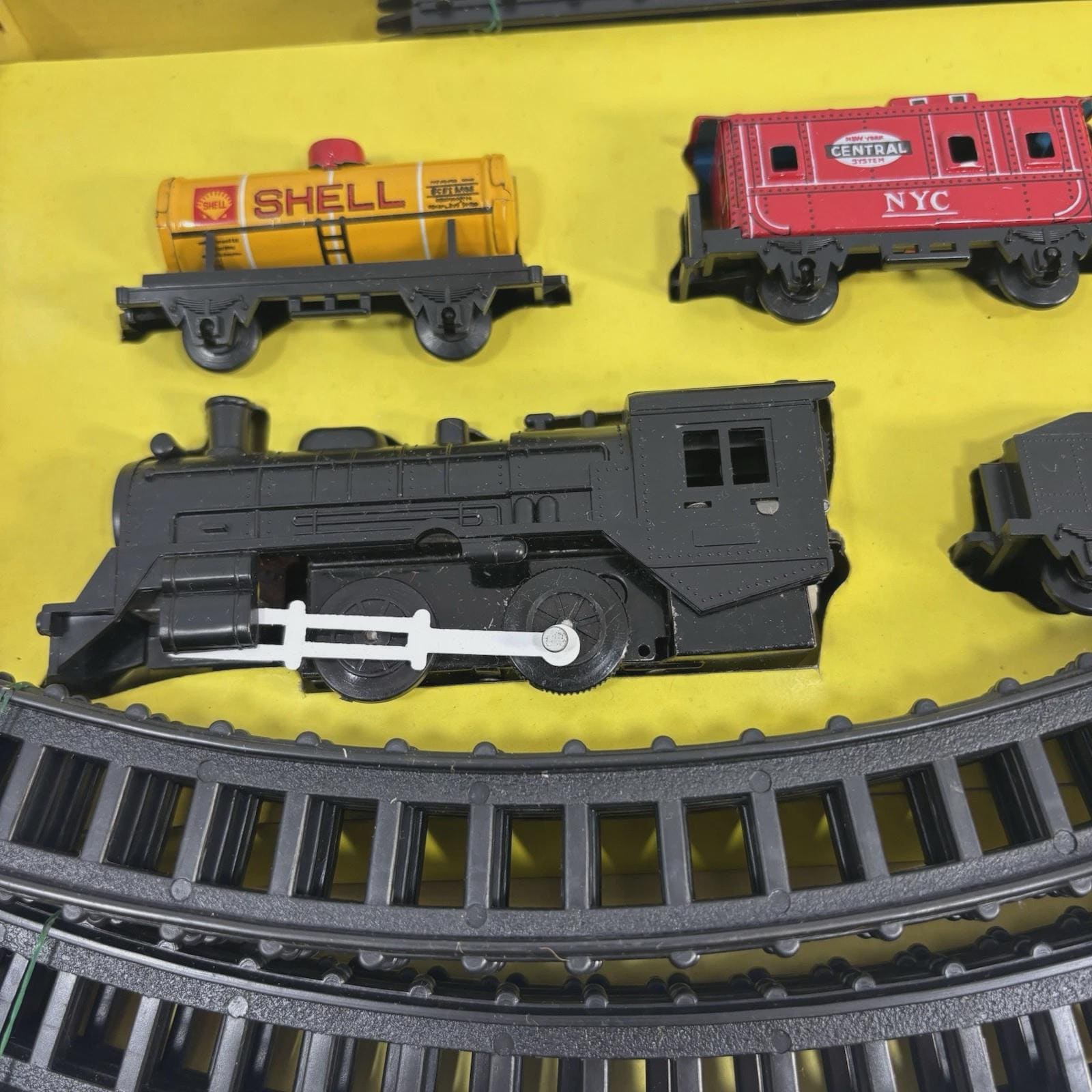 Vintage NEW! Battery Operated No. 87 Freight Train Set - Tin