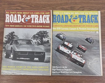 2 X Vintage (C3 Corvette) Road & Track Magazine - 1967 1970