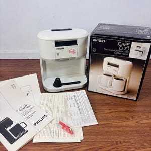 NEW! Vintage Philips Cafe Duo 2 Cup Auto Drip Coffee Maker Wall Mountable