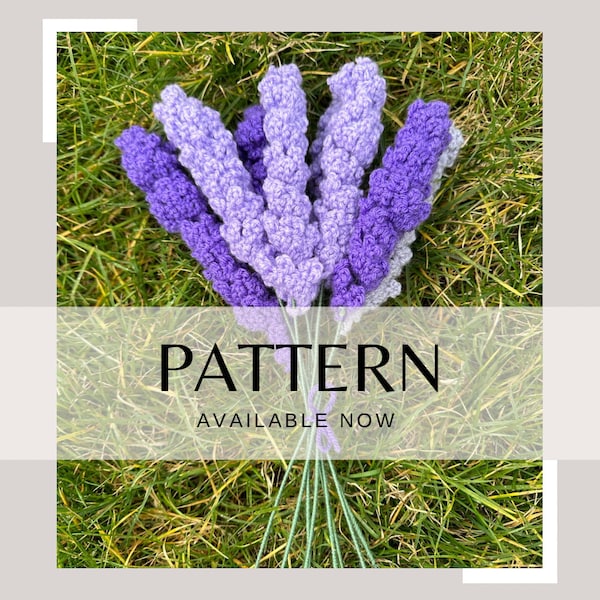 Crochet Lavender Flower Pattern - DIY Flower - Instant Download