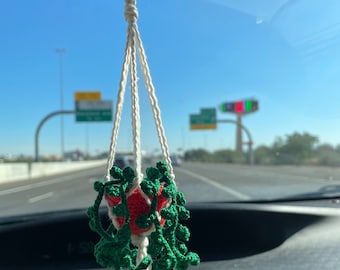 Mini crocheted potted plant