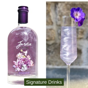 Sugar Free Lavender Syrup for Mocktails & Cocktails, Coffee, Signature Drinks and Party Favors. Non-Alcoholic, Aromatic and Beautiful