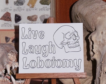 Live lach lobotomie - grappige sticker