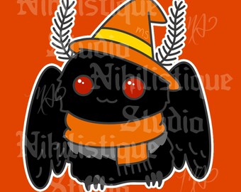 Witchy Mothman Vinyl Sticker