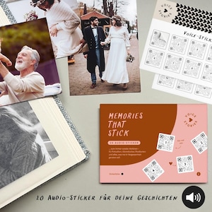20 Audio-Sticker in schwarz - MEMORIES THAT STICK