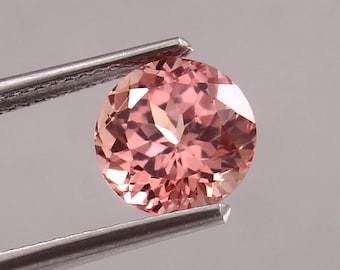 AAA Flawless Ceylon Morganite 8mm Round Loose Gemstone, RoseCut Round  Morganite For Making Jewelry, Ring , pendant,Gift For Her/Him