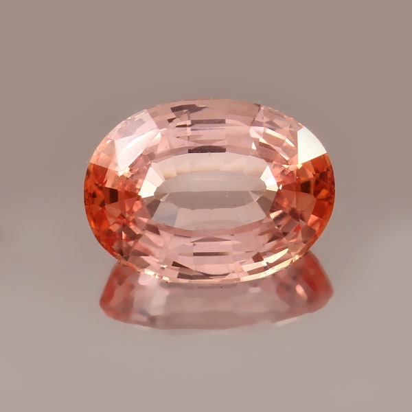 Saphir padparadscha bio couleur de qualité AAA, pierre précieuse ovale de 19 ct, saphir d'excellente qualité pour pendentif @ fabrication de bijoux