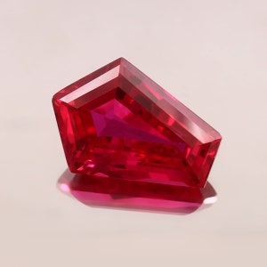 Mozambique Ruby: 17 carat. Radiant Fancy Cut Gemstone