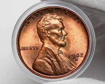 Coins 1942 D Lincoln penny Collectibles Coins US Commemorative Coins Old Coins Perfect For Gifts Antique Coin US Coins To Collect