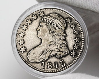 Coins 1815 Capped Bust half dollar American Collectibles US Commemorative Coins Old Coins Perfect For Gifts Antique Coins To Collect