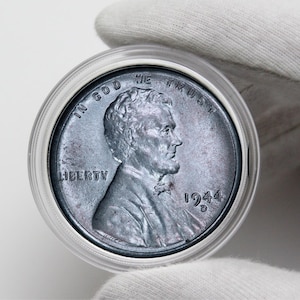 Münzen 1944 D Steel Lincoln Penny Sammlermünzen US-Gedenkmünzen Alte Münzen Perfekt als Geschenk Seltene Münzen zum Sammeln