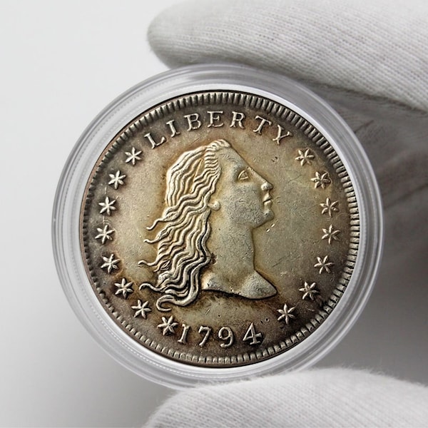 Münzen 1794 Liberty Flowing Hair American Dollar Collectibles US-Gedenkmünzen Alte Münzen Perfekt als Geschenk Antike Münzen zum Sammeln