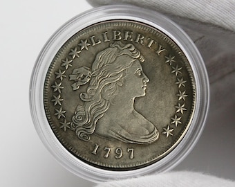 Coins 1797 Liberty Draped Bust American Dollar Collectibles US Commemorative Coins Old Coins Perfect For Gifts Antique Coins To Collect