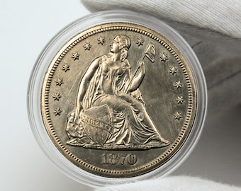 Coins 1870 Seated Liberty Dollar US Collectibles Coins US Commemorative Coins Old Coins Perfect For Gifts Antique Coin US Coins To Collect