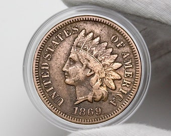 Coins 1869 Indian Head One Cent Collectibles Coins US Commemorative Coins Old Coins Perfect For Gifts Antique Coins To Collect