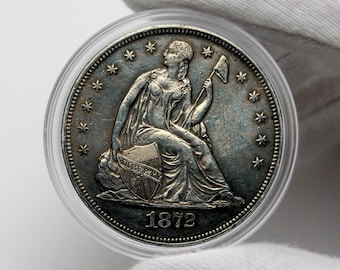 Coins 1872 Seated Liberty Dollar US Collectibles Coins US Commemorative Coins Old Coins Perfect For Gifts Antique Coin US Coins To Collect