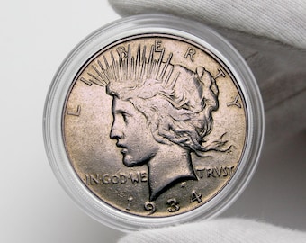 Coins 1934 S Liberty Peace One Dollar Collectibles Coins US Commemorative Coins Old Coins Perfect For Gifts Rare Coin Coins To Collect