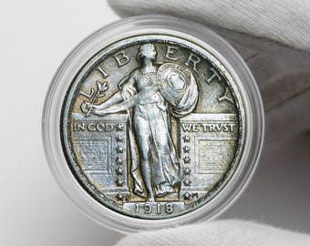 Coins 1918 S Standing Liberty Quarter Collectibles Coins US