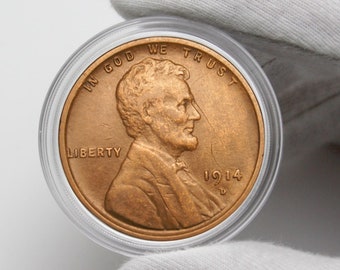 COINS 1914 D Lincoln penny Collectibles Coins US Commemorative Coins Old Coins Perfect For Gifts Rare Coin US Coins To Collect