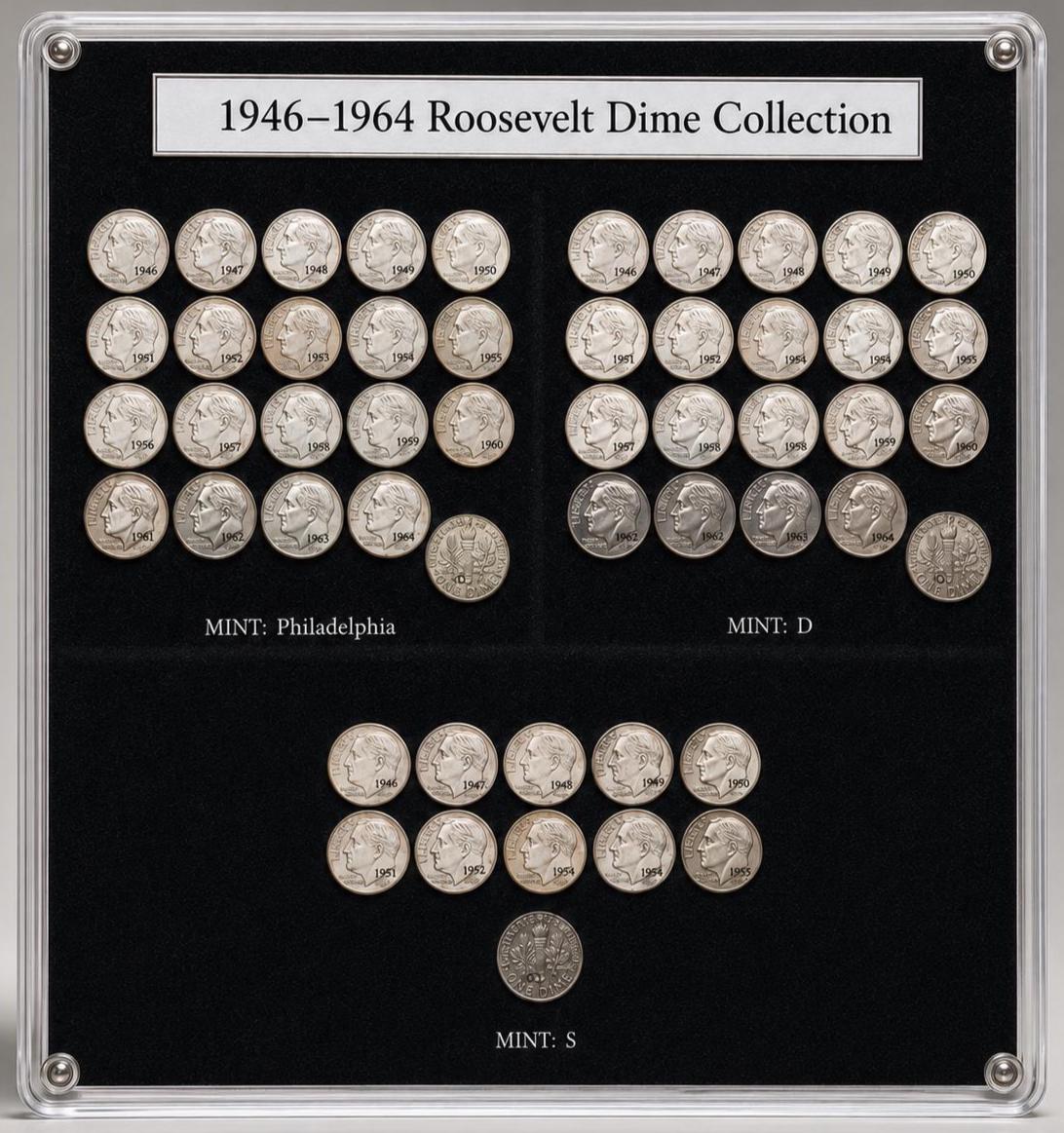 Roosevelt Dime Collection - Etsy