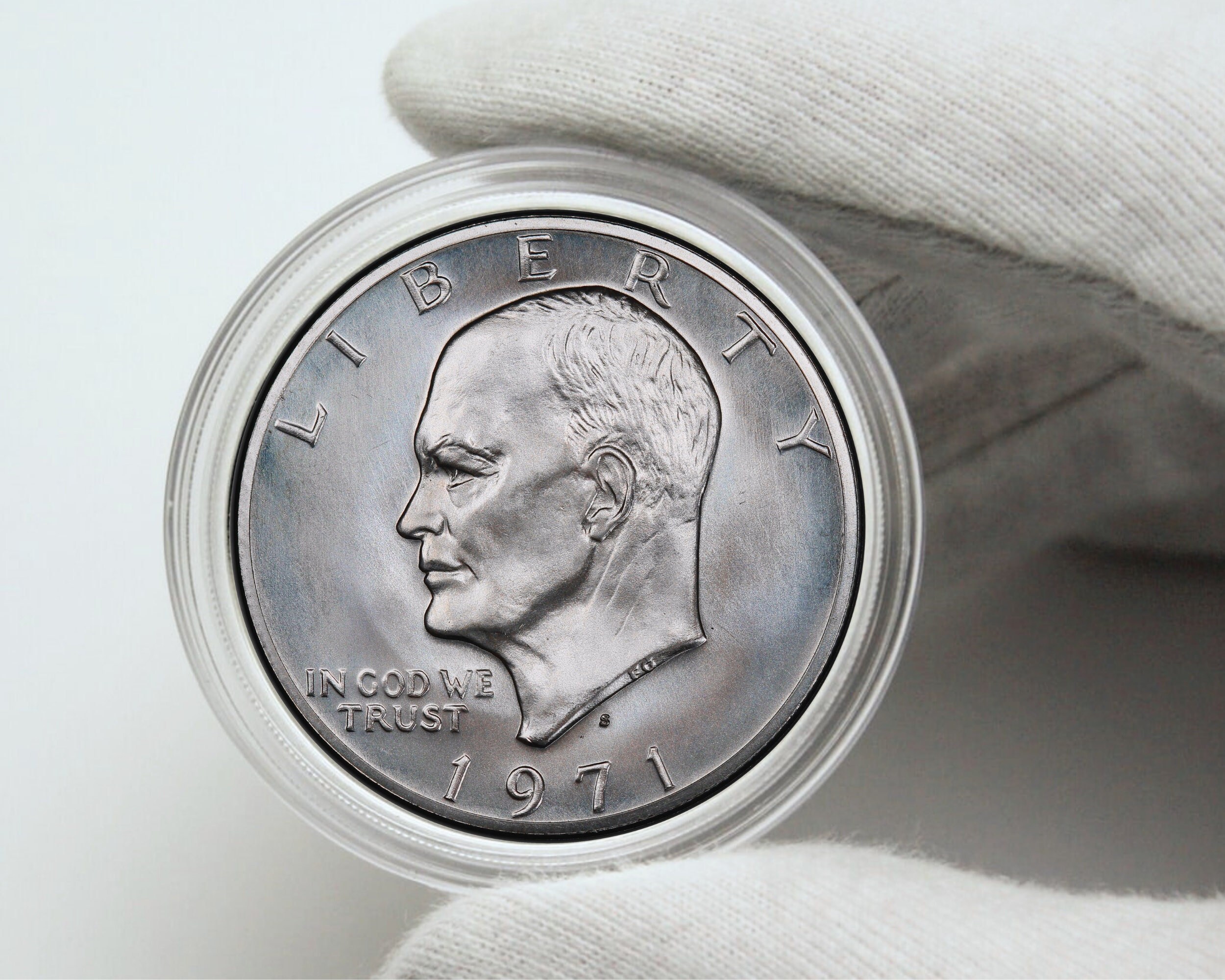 アイゼンハワープルーフ1ドル銀貨 1971年　4枚セット アメリカ 1971-S アイゼンハワー大統領 1ドル 銀貨 PCGS