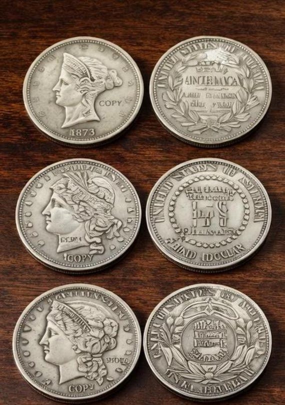 Coins USA Dollar Pattern Set 1873-1882 11pcs Collection Silver
