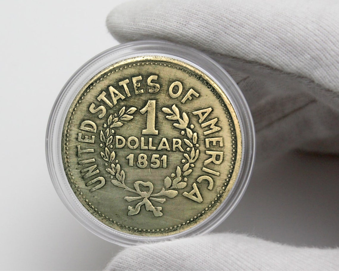 COINS 1851 Indian Head One Dollar Collectibles Coins US Commemorative Coins Old Coins Perfect