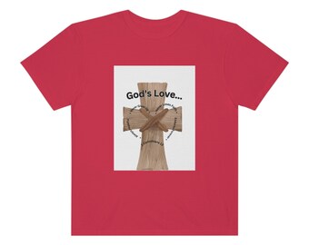 ユニセックス ガーメントダイ Tシャツ コンフォートカラー リングスパンコットン
